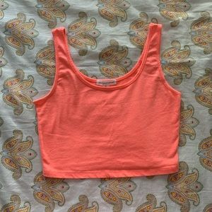 Bright Pink Crop Tank Top